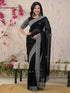 Vasthrlay Shimmer Embroidery Mustard Mustard Yellow Saree