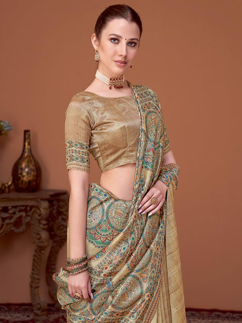 Vasthrlay Kalamkari Printed Unstitched Hs Ethnic Wear