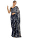 Vasthrlay Georgette Printed Unstitched Dusty Pink Saree