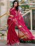 Vasthrlay Georgette Printed Unstitched Green Saree