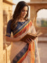 Vasthrlay Printed Peach1 Saree