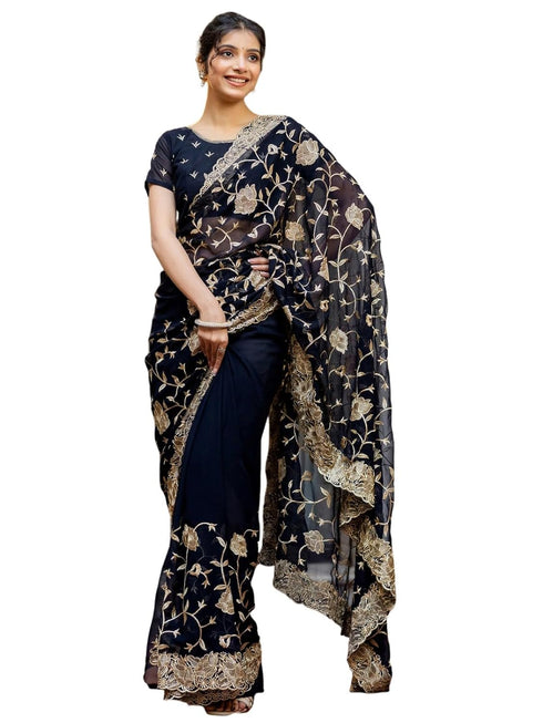 Vasthrlay Paisley Printed Red Saree