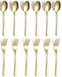 ROSTON Cutlery Set | Stainless Steel Gold Premium Spoon Set Luxury Dinning Tabelware