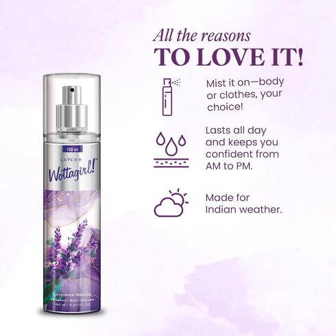 Layer'r Wottagirl Lavender Breeze Body Splash