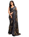 Vasthrlay Georgette Sequence Unstitched Black Saree