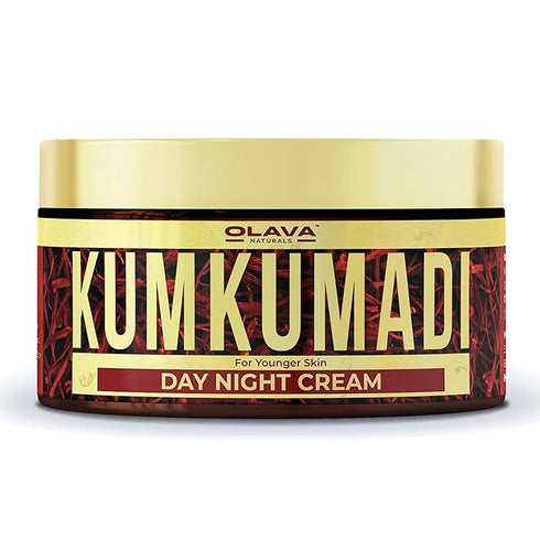 Olava Naturals Kumkumadi Cream for Face - Moisturizing Day and Night Cream with Kumkumadi Oil and saffron