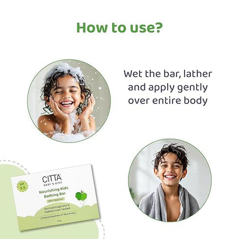 CITTA Nourishing Kids Bathing Bar for Sensitive Skin
