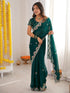 Vasthrlay Printed White Saree