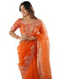 Vasthrlay Georgette Embroidery Mustard Mustard Yellow Saree