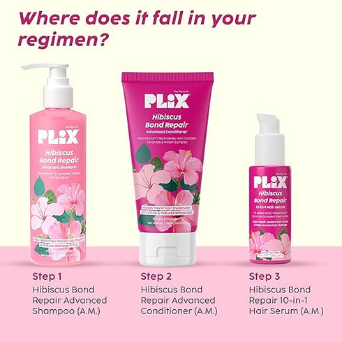 PLIX THE PLANT FIX Hibiscus Bond Repair Shampoo + Conditioner