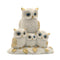 Modern Minimalist Owl Family Figurine Resin Showpiece for Home Decor
