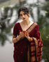 Vasthrlay Traditional Maroon Kanjivaram Wedding