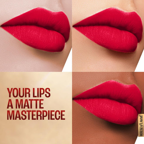 Lakme 9TO5 Primer + Matte Lip Color MP6 Deep Wine