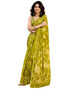 Vasthrlay Womens Printed Unstitched Dark Green Saree