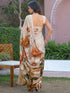 Vasthrlay Womens Printed Unstitched Off White Saree