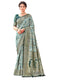 Vasthrlay Weaving Teal Saree