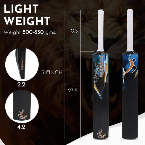 Fitness Mantra Heavy Plastic Tennis Cricket Bat