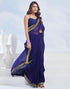 Vasthrlay Georgette Boarder Unstitched Red Saree