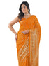 Vasthrlay Georgette Printed Unstitched Orange Saree
