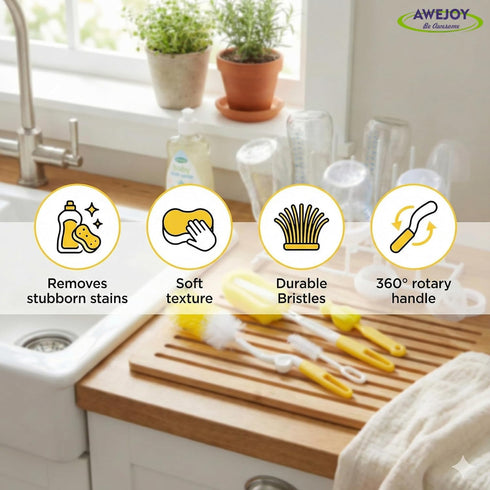 5-In-1 Baby Bottle Cleaning Brush Set