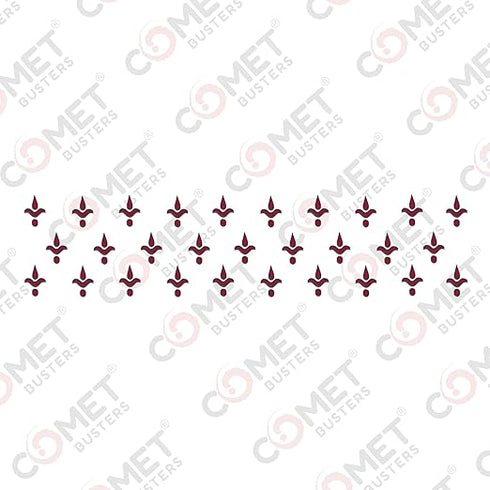 Comet Busters Maroon Abstract Design Bindis
