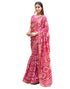 Vasthrlay Chiffon Bandhani Unstitched Olive Green Saree