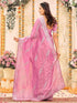 Vasthrlay Scalloped Embroidery Mustard Mustard Yellow Saree