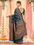 Vasthrlay Banarasi Weaving Yellow Saree
