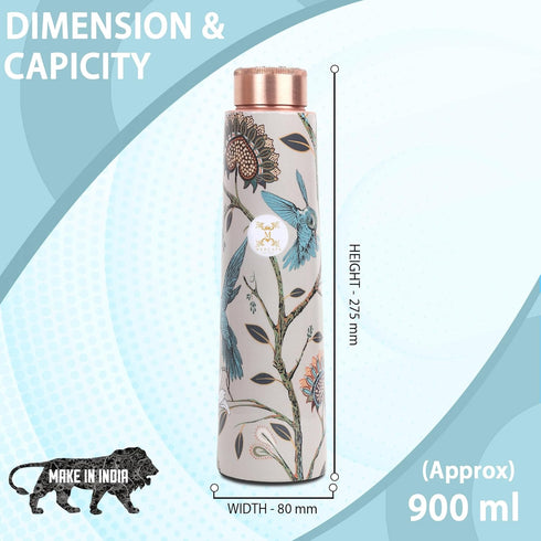 Copper Water Bottle (900 ml) (Pack of 1)