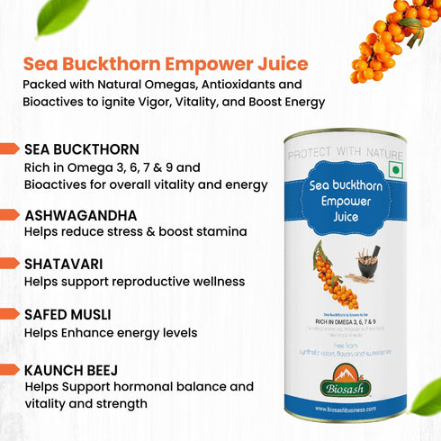Biosash Himalayan Sea Buckthorn EMPOWER Juice