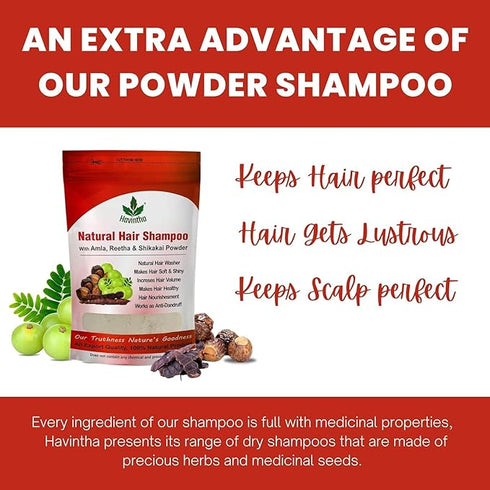 Havintha Amla | Reetha And Shikakai Powder Shampoo