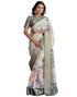Vasthrlay Womens Printed Unstitched Beige Saree
