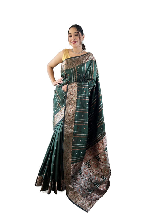 Vasthrlay Women's Kanjivaram Cotton Unstitched Saree