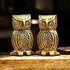 Oxidised Metal Miniature Owl Pair for Home Decor