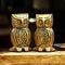 Oxidised Metal Miniature Owl Pair for Home Decor