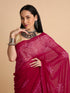 Vasthrlay Georgette Printed Unstitched Turquoise Saree