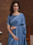 Vasthrlay Chiffon Scalloped Brown Saree