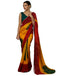 Vasthrlay Georgette Bandhani Unstitched Yellow Saree