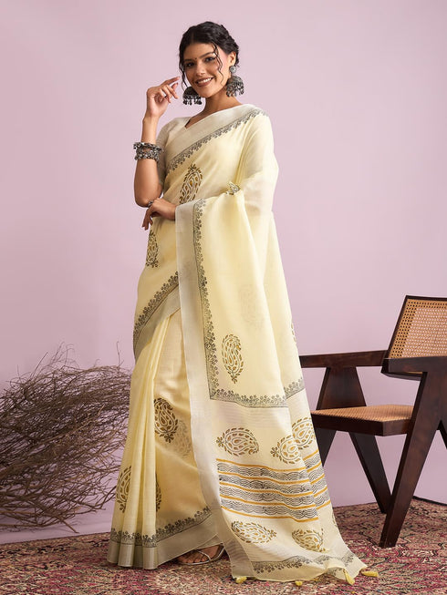 Vasthrlay Printed Unstitched Blouse Ethnic Wear