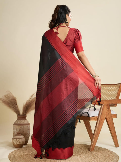 Vasthrlay Traditional Contrast Weaving