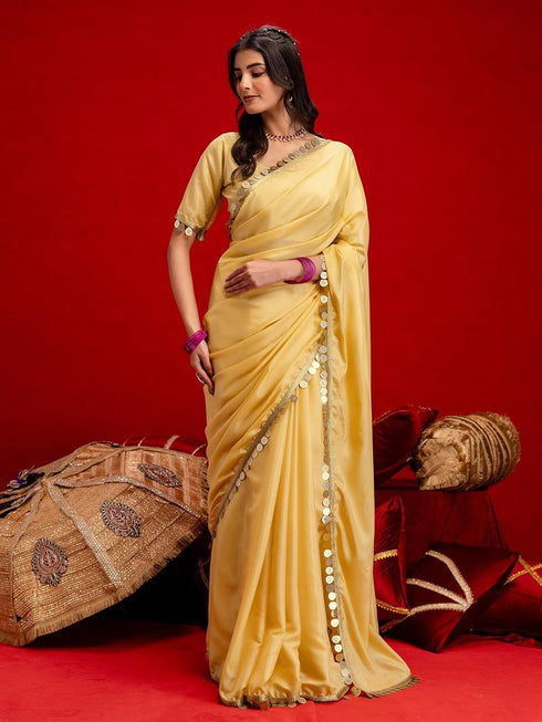 Vasthrlay Shimmer Georgette Dusty Saree