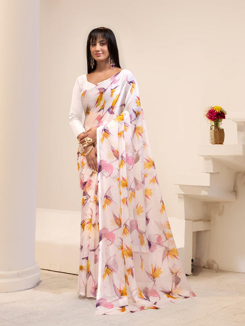 Vasthrlay Chiffon Floral Saree