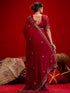 Vasthrlay Shimmer Embroidery Dusty Saree