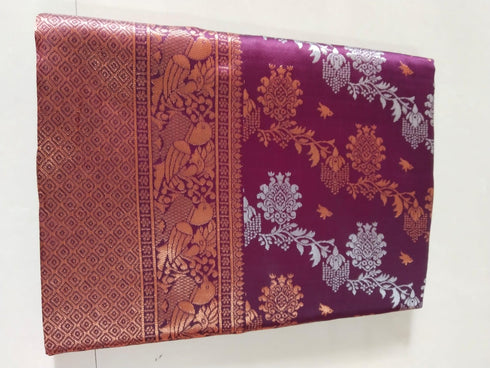 Vasthrlay Kanjivaram Unstitched Saree