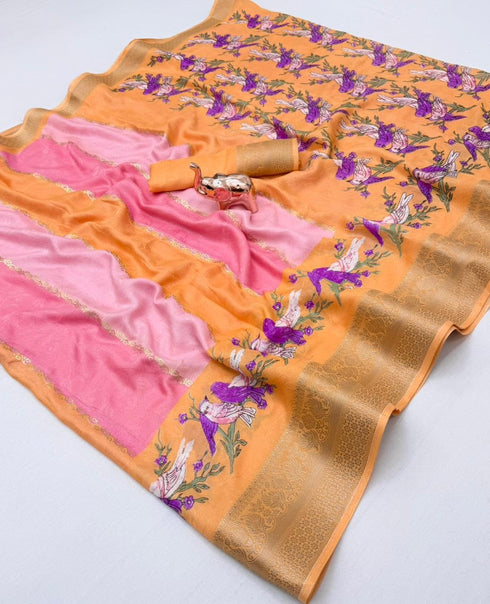 Vasthrlay Tussar Bandhani