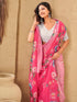 Vasthrlay Womens Printed Unstitched Sky Blue Saree