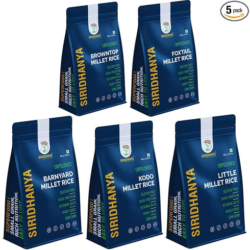 Siridhanya Unpolished millets whole grains Combo Pack