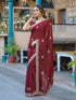 Vasthrlay Georgette Embroidery Rama Saree