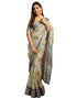 Vasthrlay Printed Jacquard Unstitched Rama Green Saree