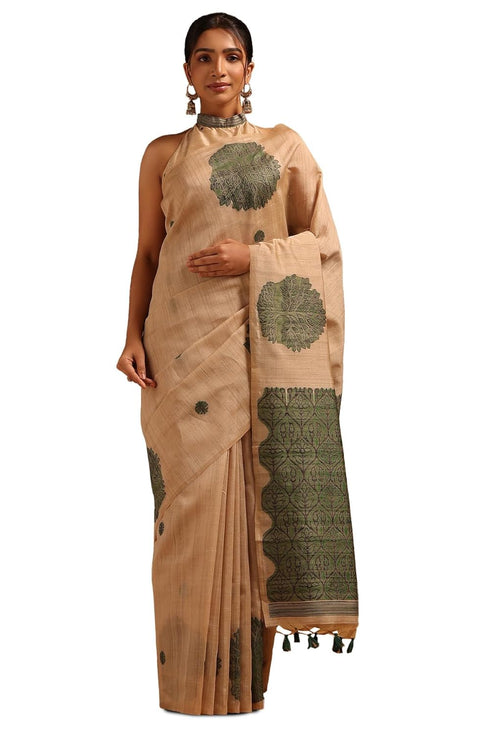 Vasthrlay Green Tussar Design